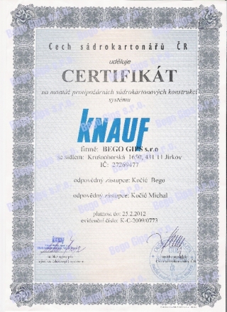 Certifikáty společnosti