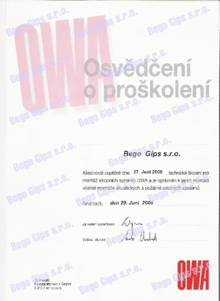 Certifikáty společnosti